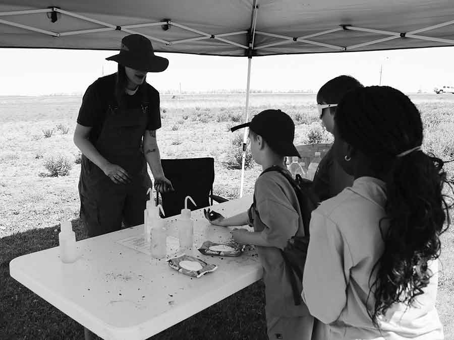 Tiffany Hemphill showcases different types of soil