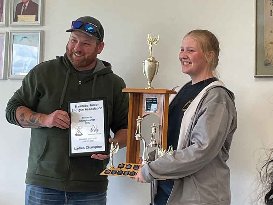Karissa Giesbrecht earned after winning the Girls 16-18 Junior Ladies Provincial Championship